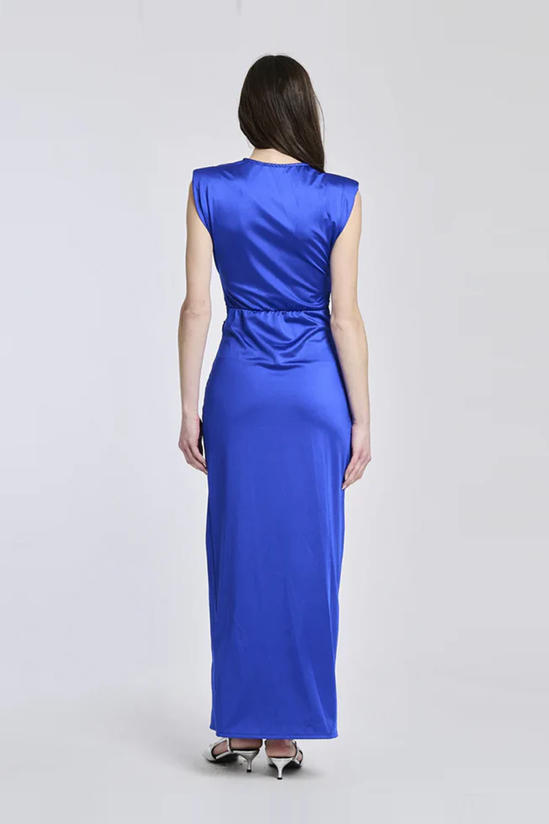 Minevra long satin dress