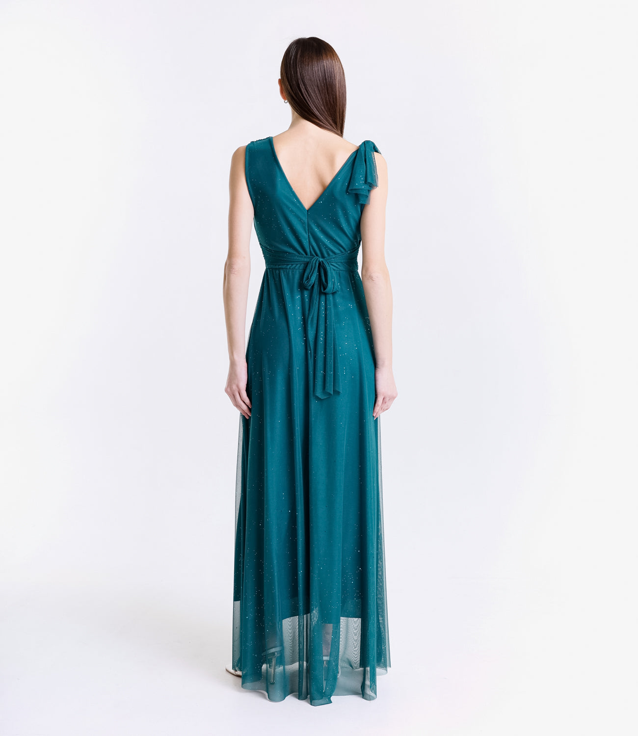 Vestito ottanio trasparente, perfetto per occasioni stilose