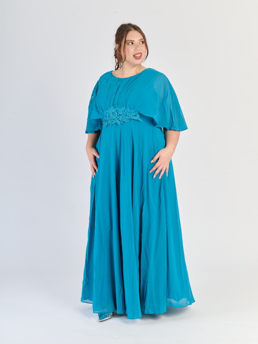 Abito formale plus size Verde acqua