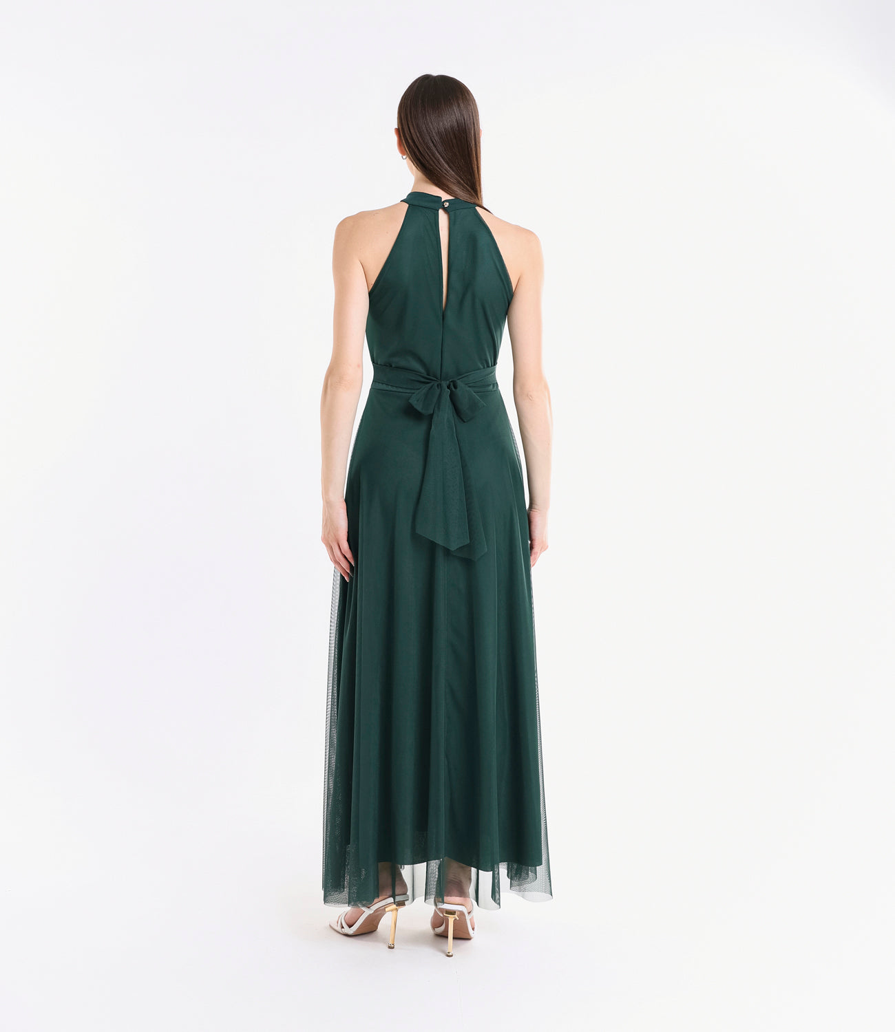 Abito lungo in tulle cut out Lucrezia