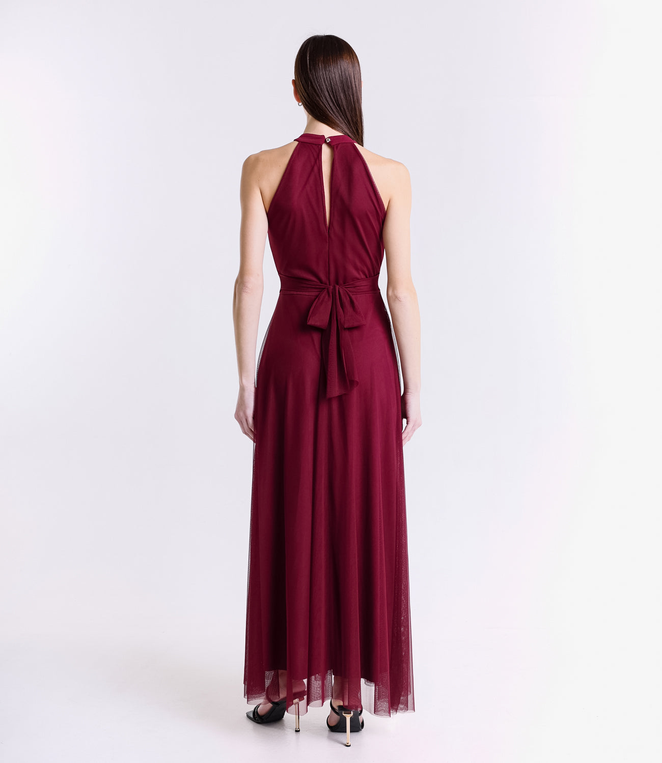 Abito lungo in tulle cut out Lucrezia