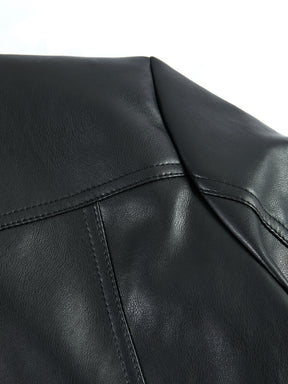 Giubbotto Biker in Pelle con Pelliccia, Giacca Moto Inverno Donna con Collo in Pelliccia, Chiusura a Cerniera e Fibbia Regolabile