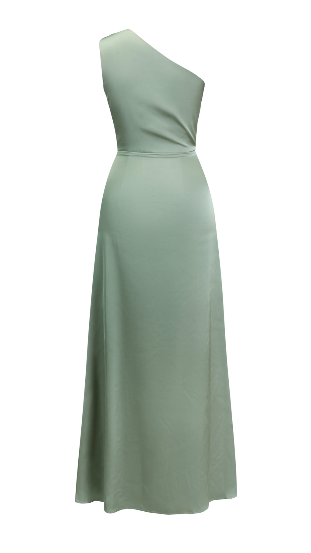 Abito Lungo Monospalla in Satin con Spacco - Eleganza Senza Tempo per Matrimoni e Serate
