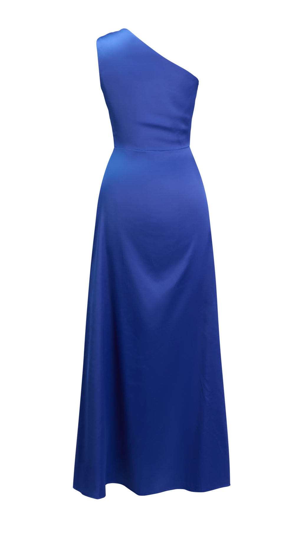 Abito Lungo Monospalla in Satin con Spacco - Eleganza Senza Tempo per Matrimoni e Serate