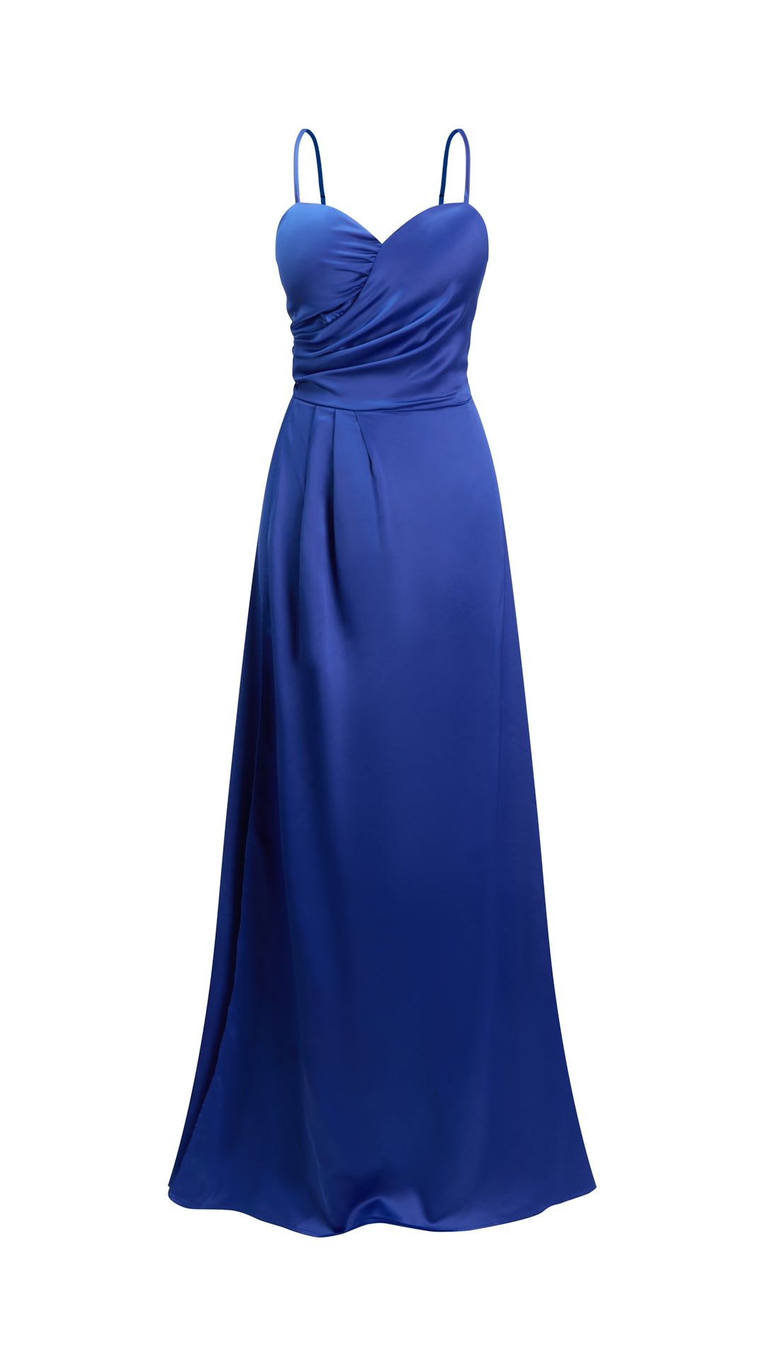 Abito Lungo a Spalline in Satin con Busto a Cuore - Eleganza per Matrimoni e Serate Speciali