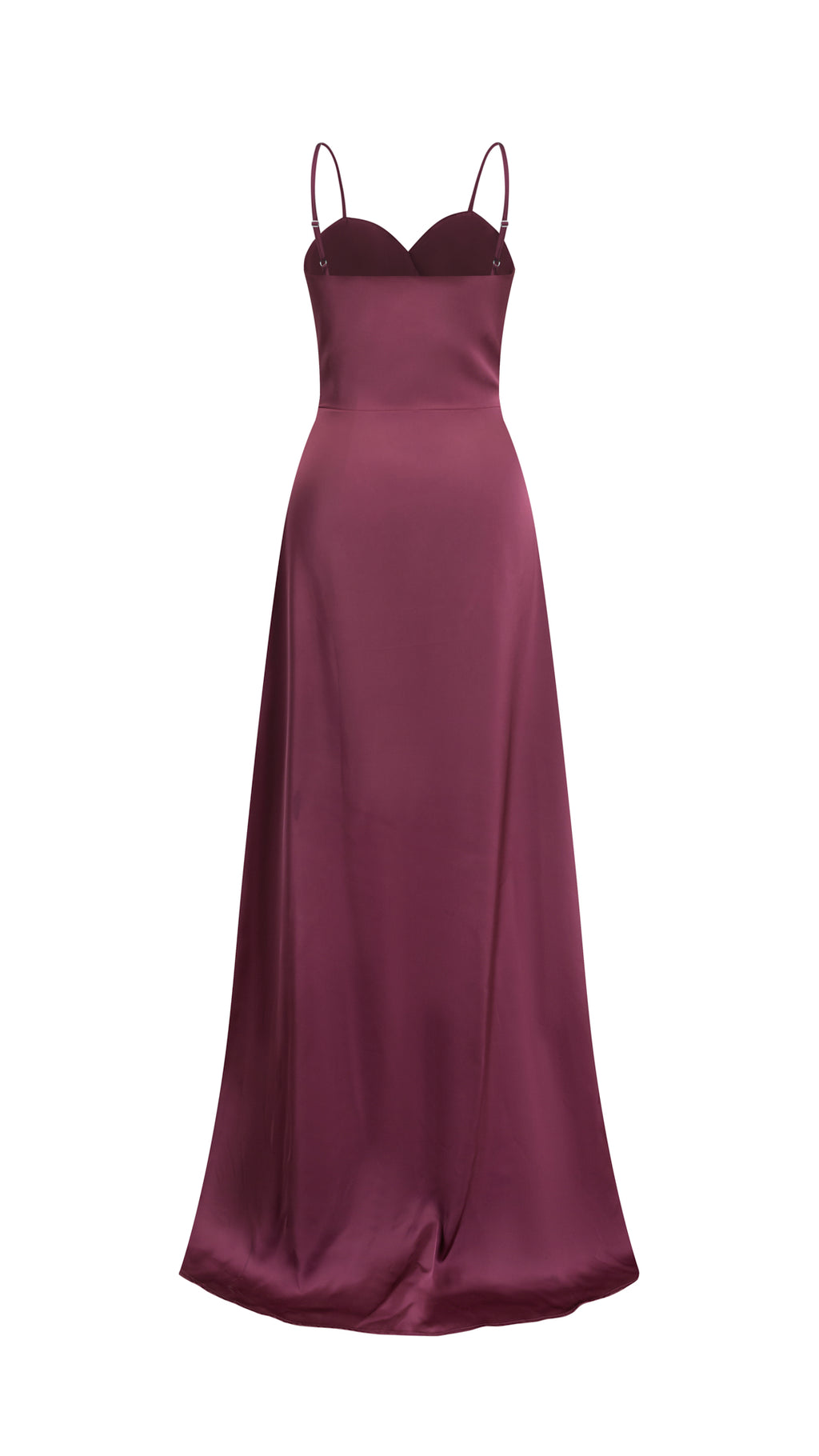 Abito Lungo a Spalline in Satin con Busto a Cuore - Eleganza per Matrimoni e Serate Speciali