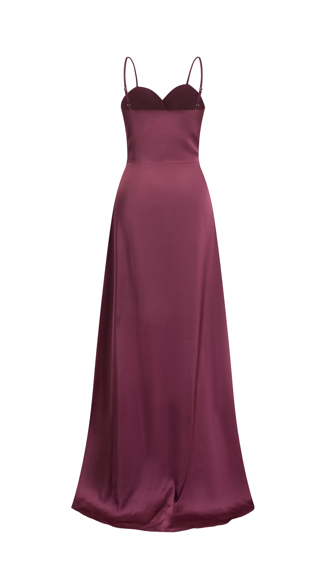 Abito Lungo a Spalline in Satin con Busto a Cuore - Eleganza per Matrimoni e Serate Speciali