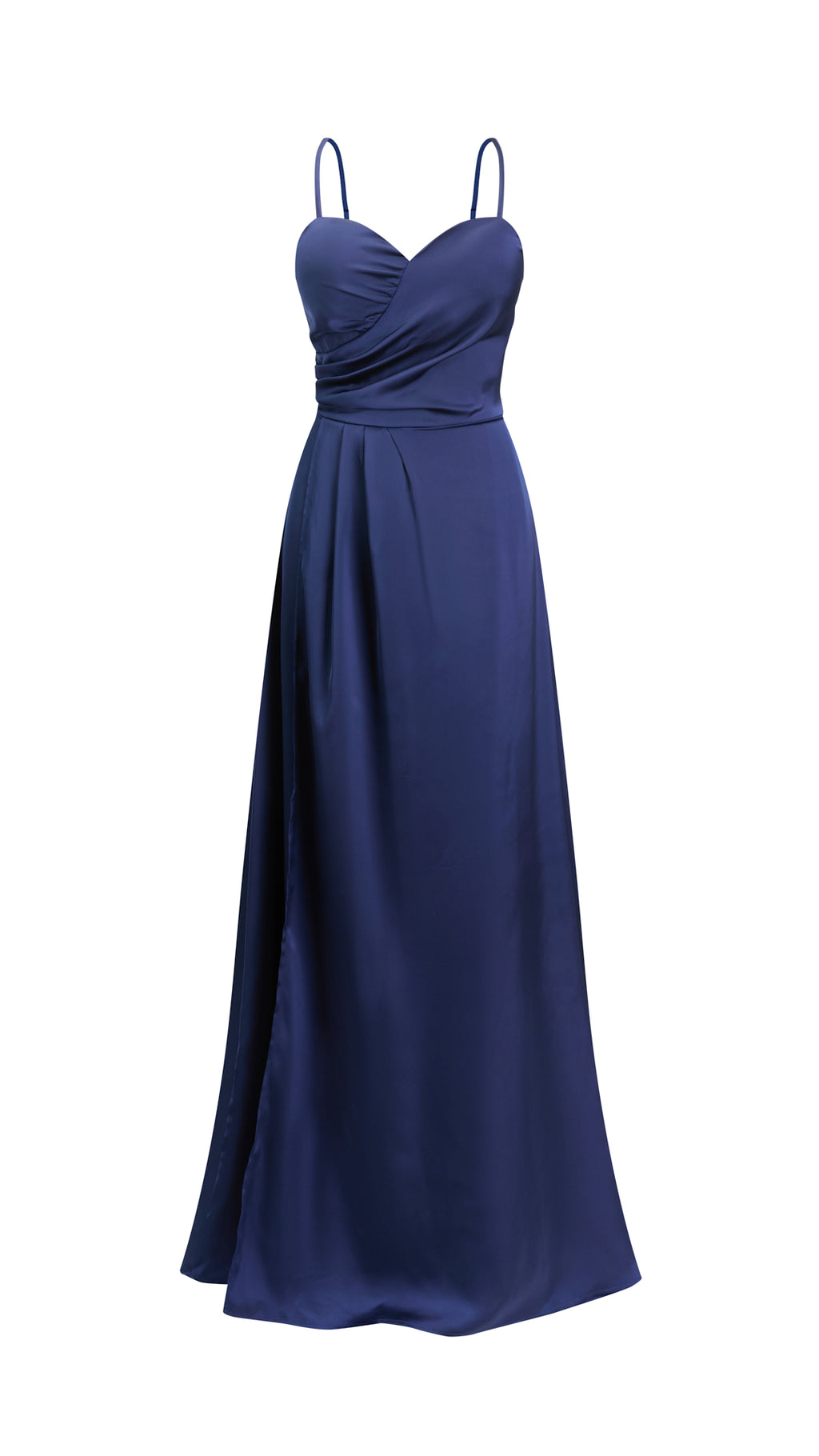 Abito Lungo a Spalline in Satin con Busto a Cuore - Eleganza per Matrimoni e Serate Speciali（副本）
