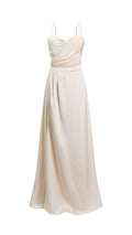 Abito Lungo a Spalline in Satin con Busto a Cuore - Eleganza per Matrimoni e Serate Speciali