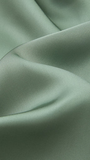 Abito Lungo Monospalla con Collarino e Fiocco in Satin - Eleganza per Matrimoni e Serate Speciali