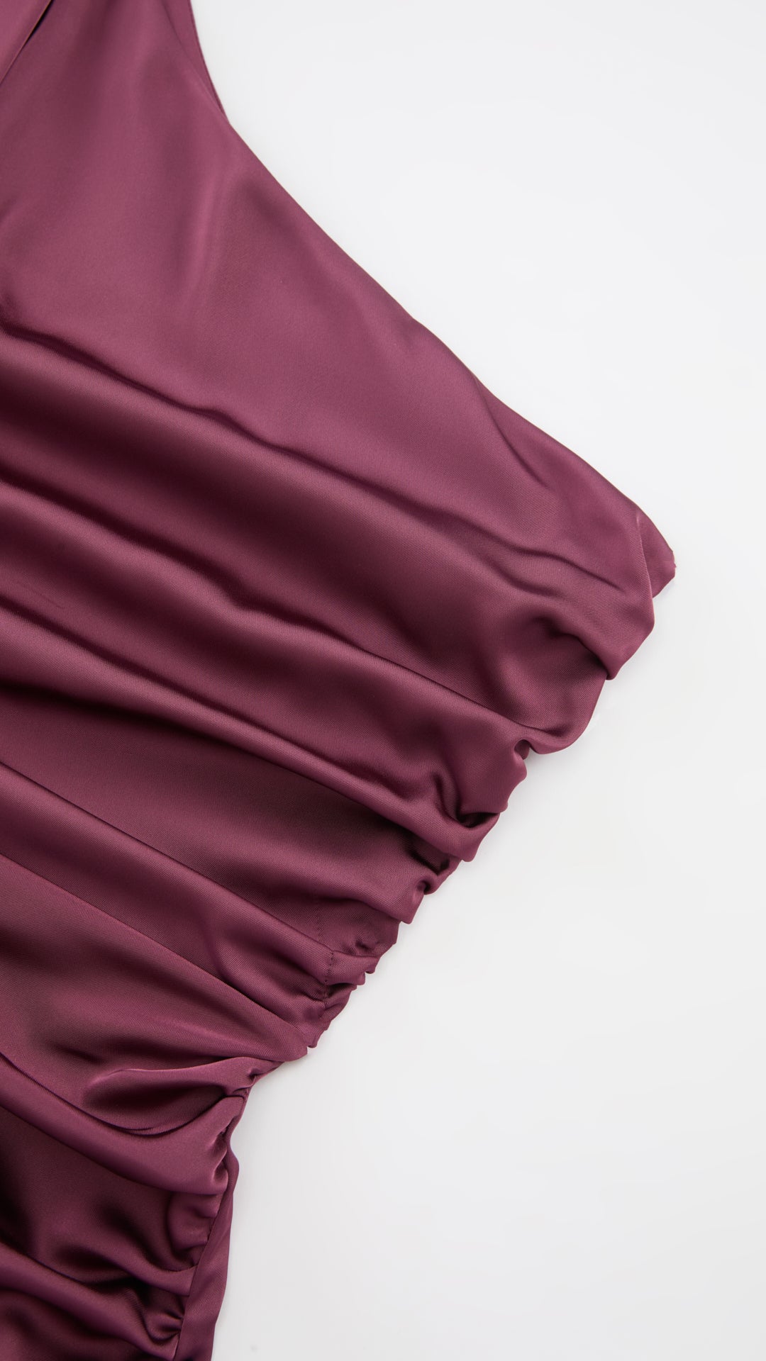Abito Lungo Monospalla con Collarino e Fiocco in Satin - Eleganza per Matrimoni e Serate Speciali（副本）