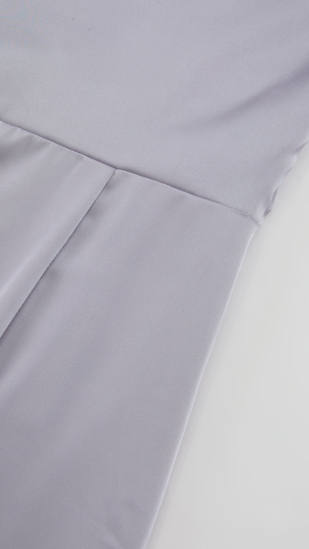 Abito Lungo Monospalla con Collarino e Fiocco in Satin - Eleganza per Matrimoni e Serate Speciali（副本）