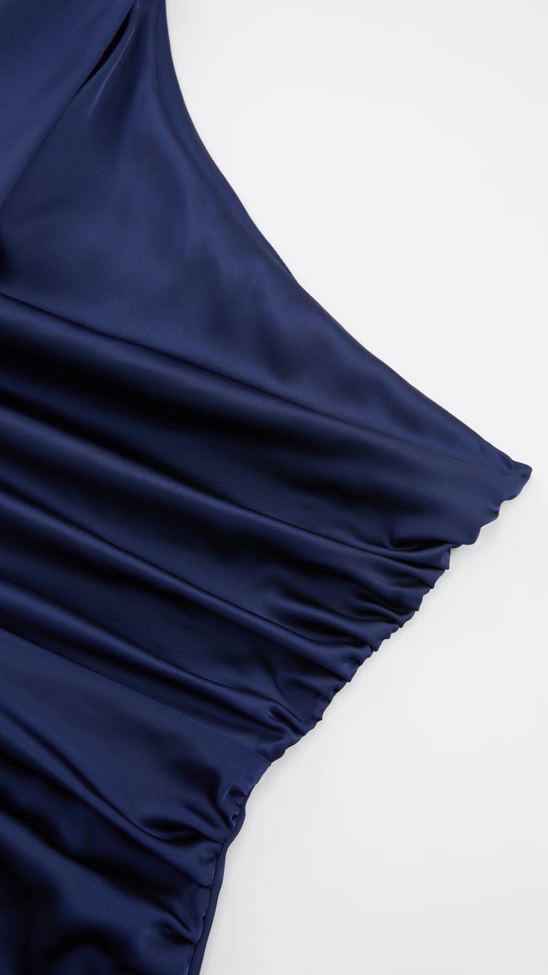 Abito Lungo Monospalla con Collarino e Fiocco in Satin - Eleganza per Matrimoni e Serate Speciali
