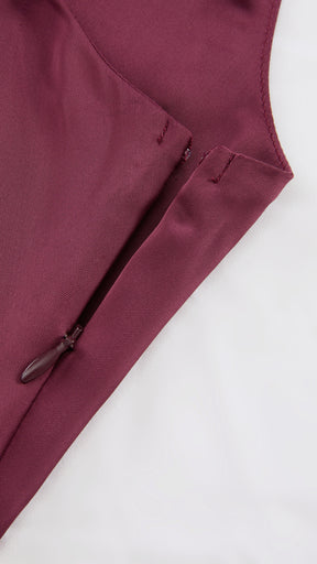 Abito da Sera Monospalla in Satin con Spacco - Elegante e Sensuale per Eventi Speciali