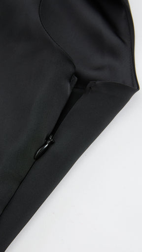 Abito da Sera Monospalla in Satin con Spacco - Elegante e Sensuale per Eventi Speciali