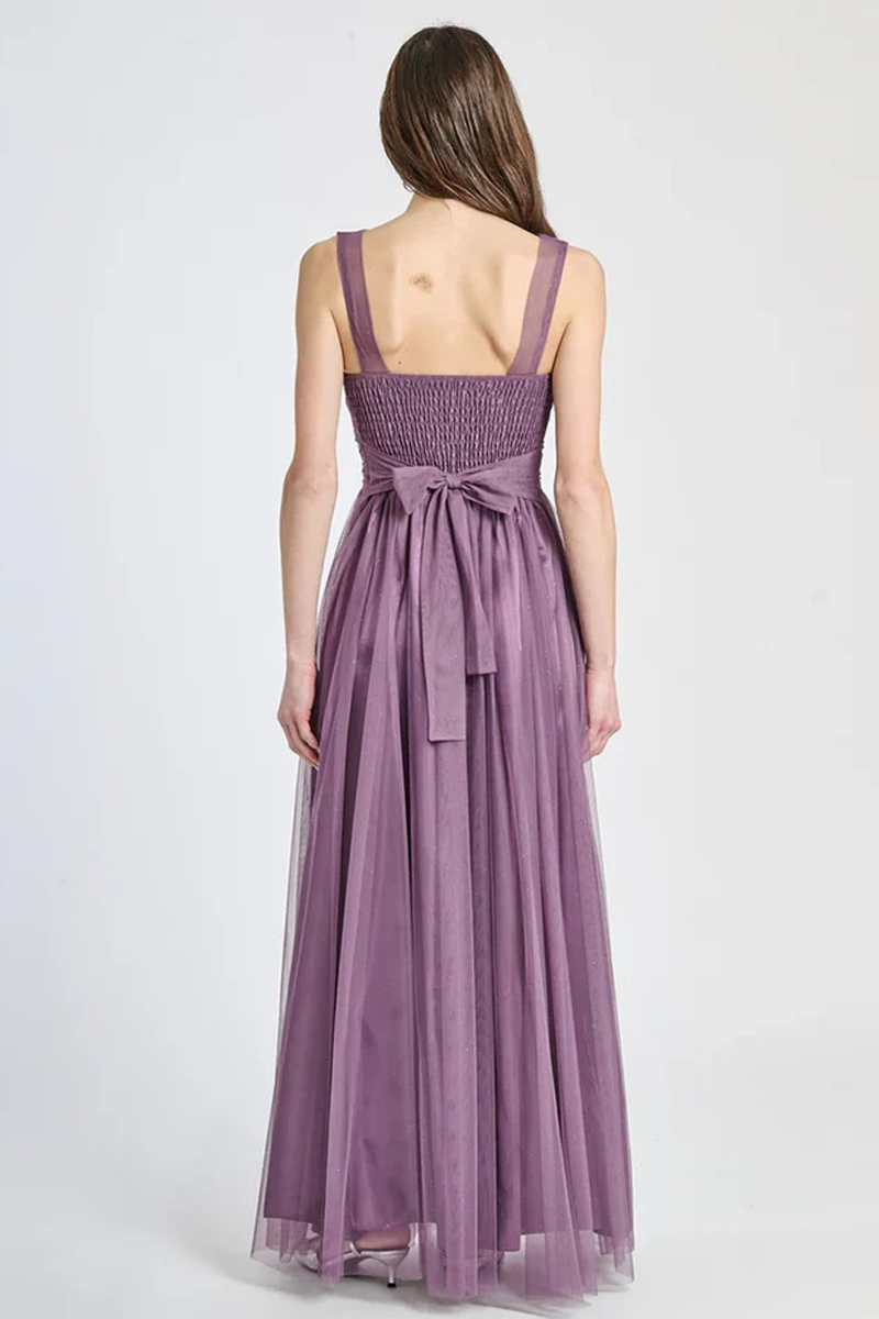 Ginevra shiny tulle wide dress