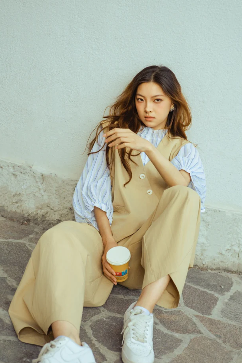 Beige Vest and Trousers Set – Casual Chic Style "Carmel"