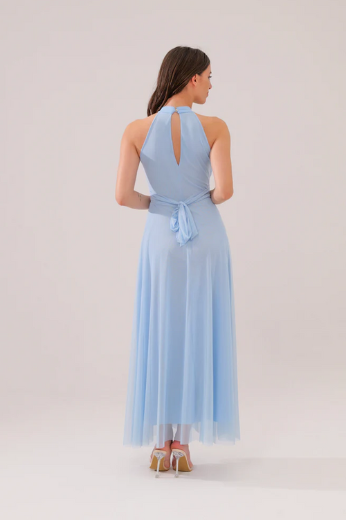 Lucrezia long cut out tulle dress