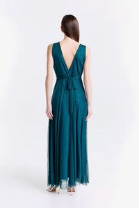 Giulia V-neck long tulle dress