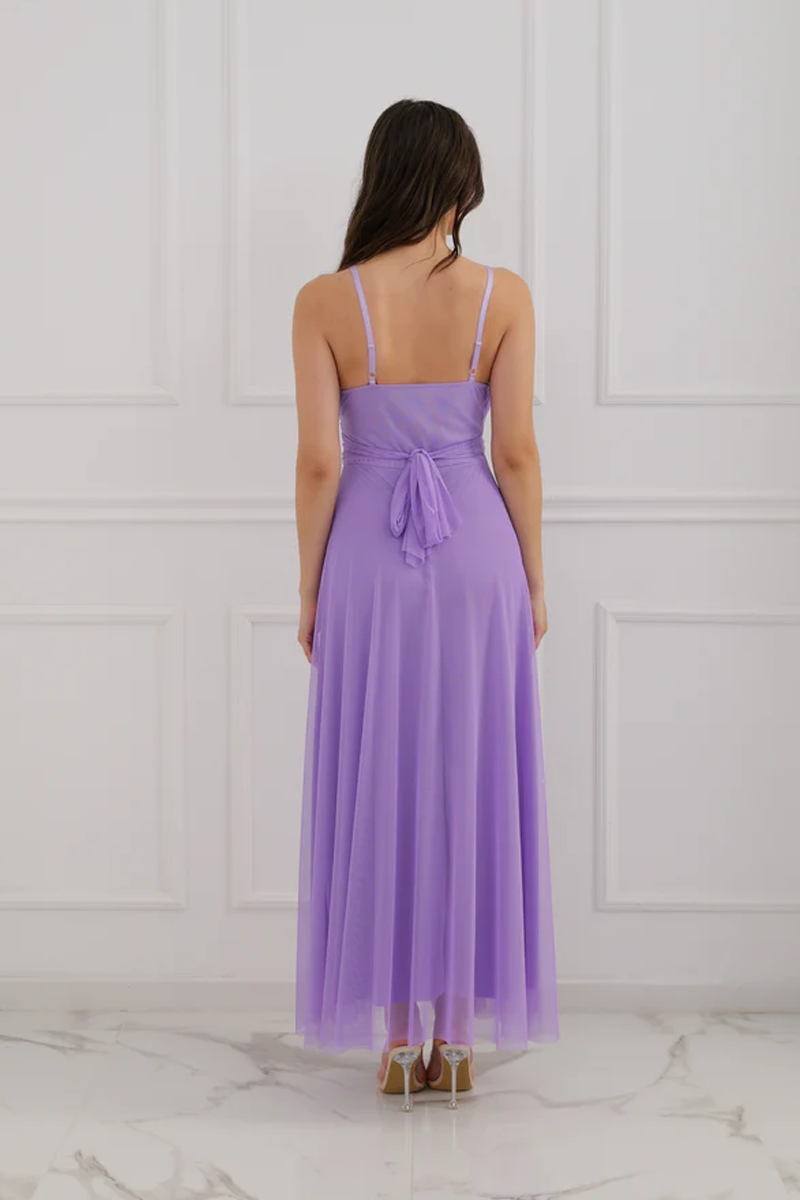 Abito in tulle con spalline Velluto