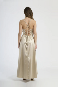 Karina elegant satin long dress