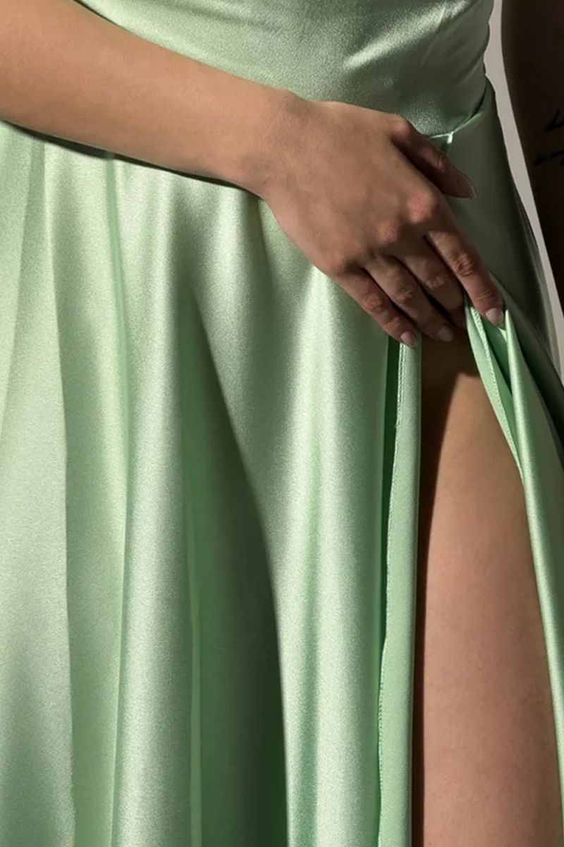 Maria elegant long dress with side slit