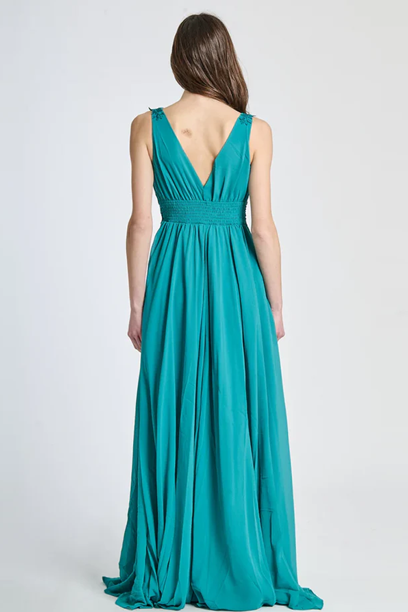 Elegant maxi dress with pleats Laura
