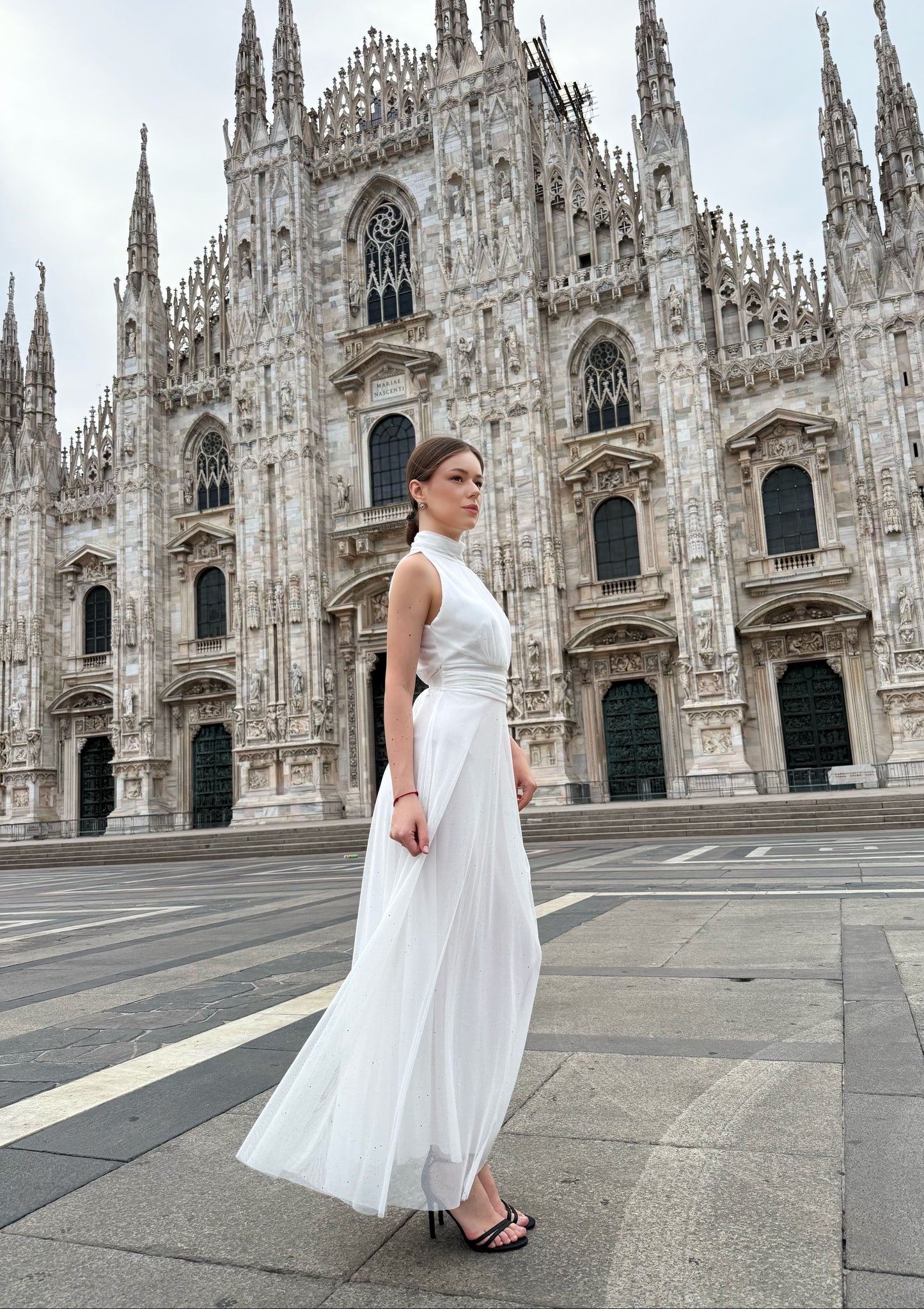 Caterina Halter Neck Tulle Dress 