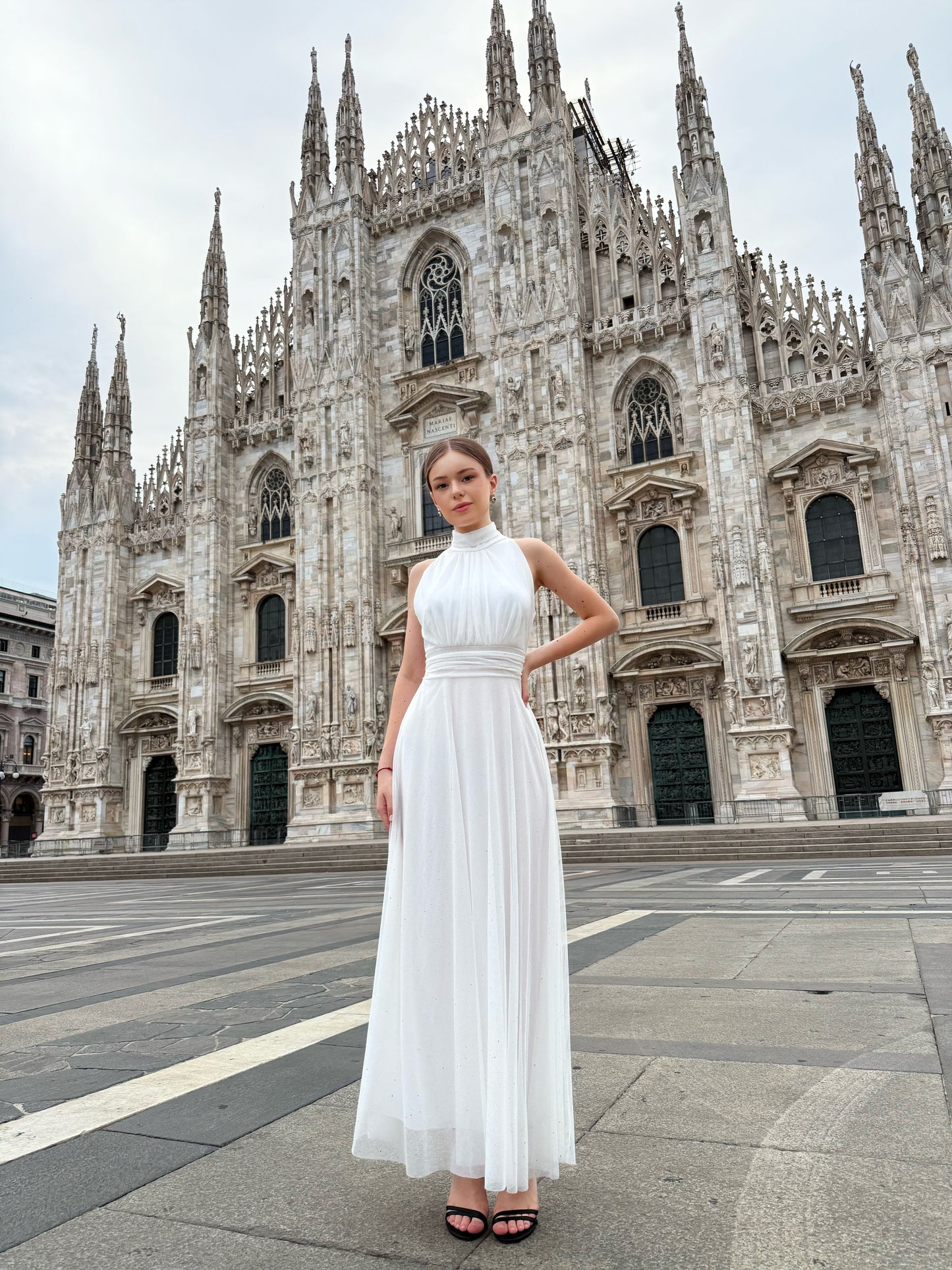 Caterina Halter Neck Tulle Dress 