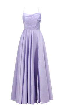 Abito da sera con spalline sottili e gonna a maxi
