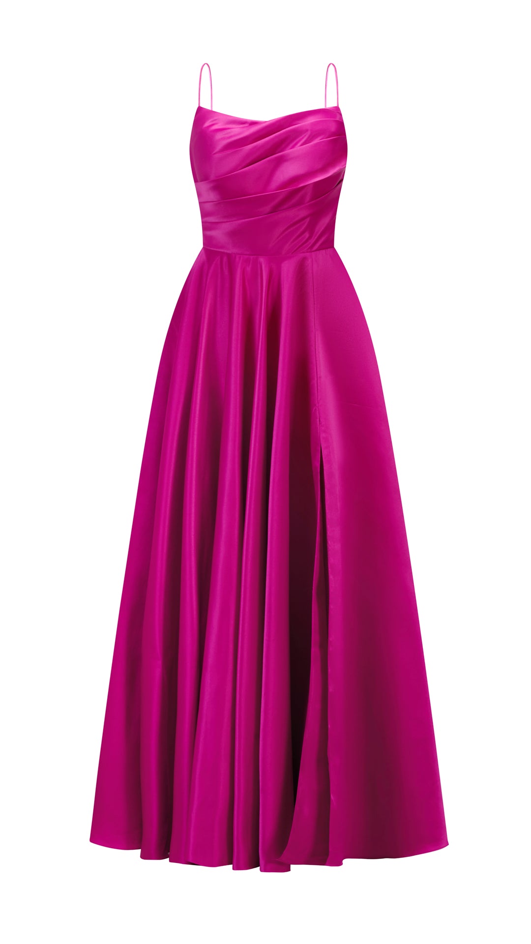 Abito da sera con spalline sottili e gonna a maxi