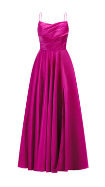Abito da sera con spalline sottili e gonna a maxi
