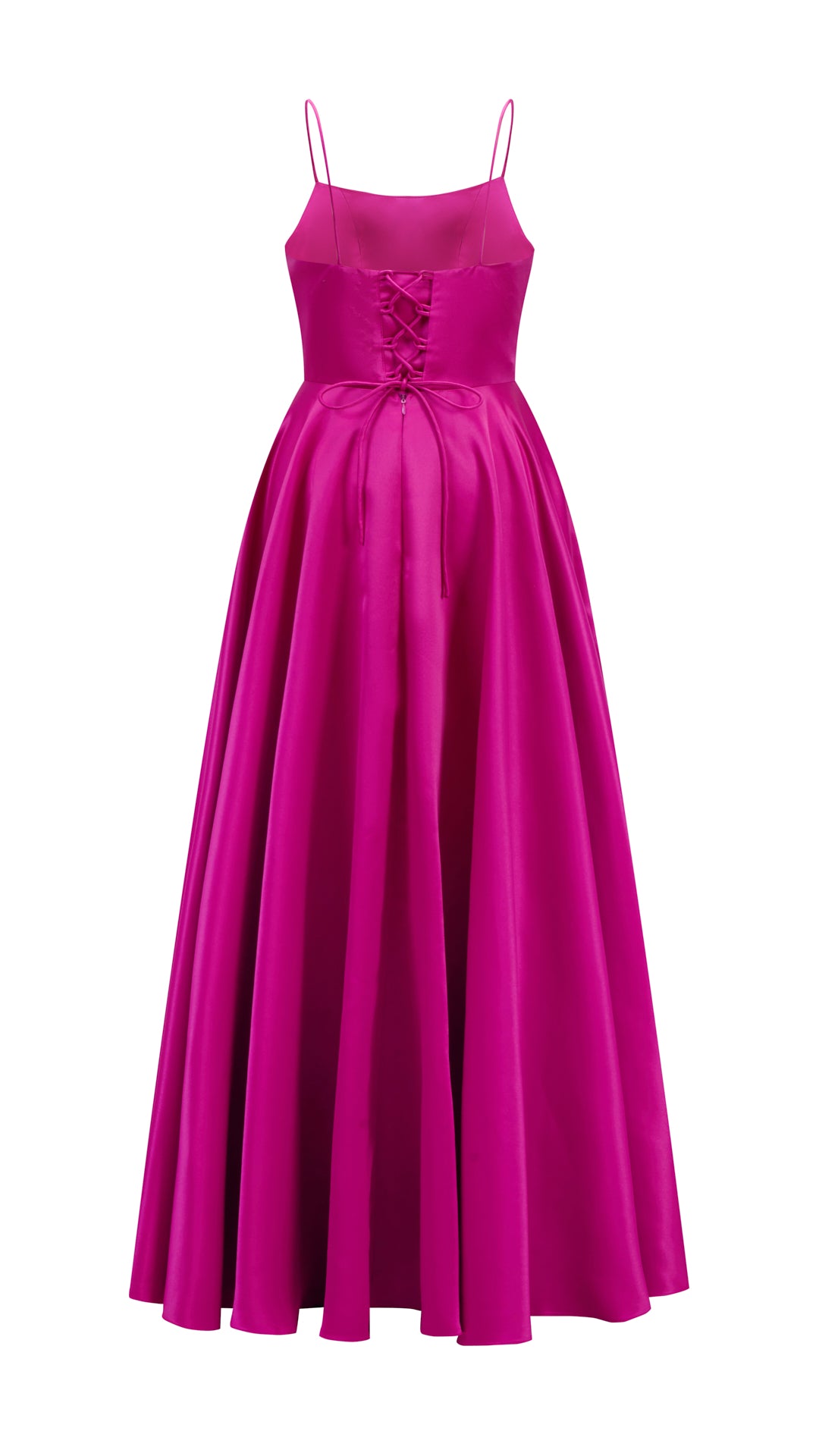 Abito da sera con spalline sottili e gonna a maxi