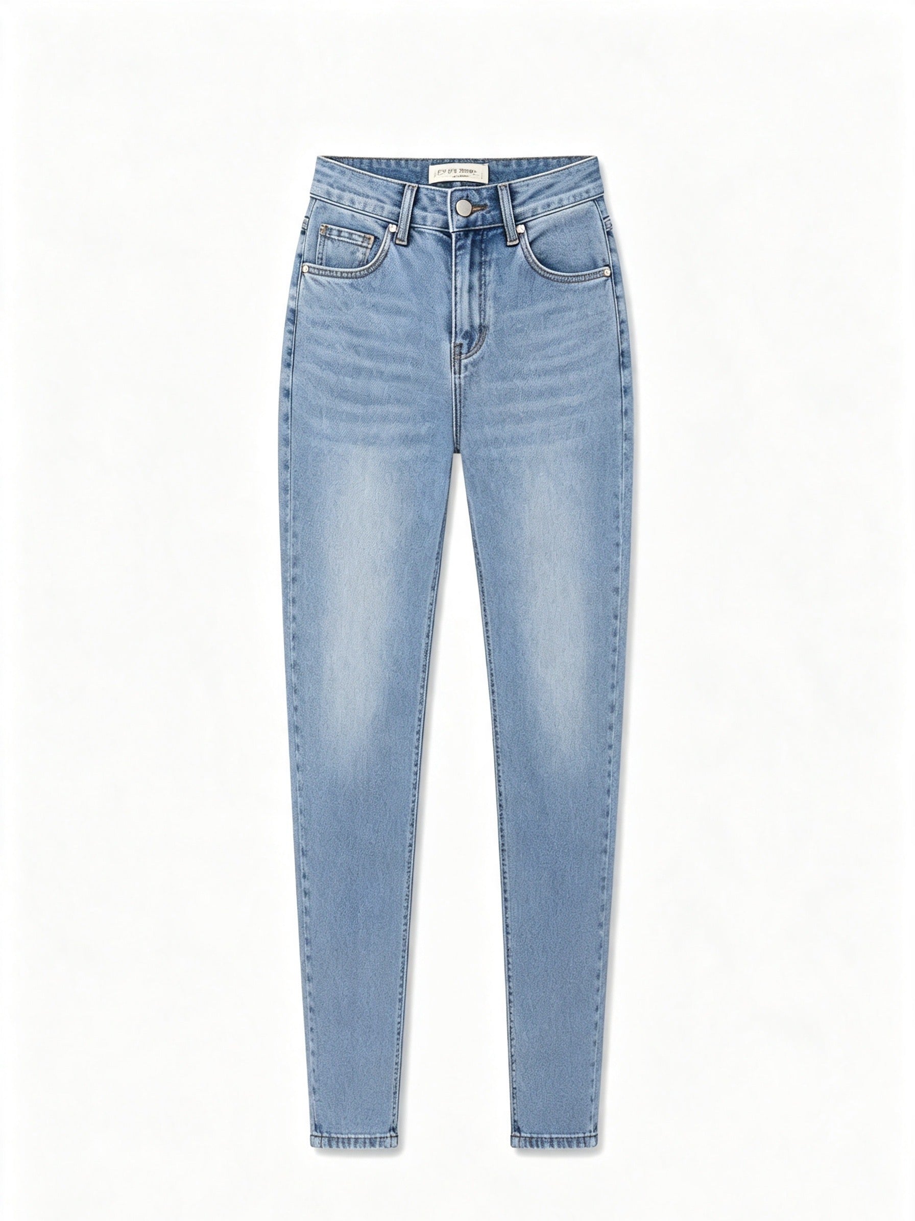 Pantaloni jeans skinny vita alta donna, jeans aderenti elasticizzati, pantaloni casual multicolore, taglie XS-XL