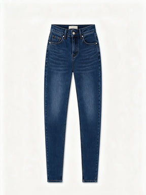 Pantaloni jeans skinny vita alta donna, jeans aderenti elasticizzati, pantaloni casual multicolore, taglie XS-XL