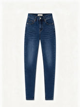 Pantaloni jeans skinny vita alta donna, jeans aderenti elasticizzati, pantaloni casual multicolore, taglie XS-XL