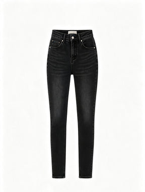 Pantaloni jeans skinny vita alta donna, jeans aderenti elasticizzati, pantaloni casual multicolore, taglie XS-XL