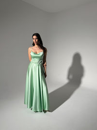 Maria elegant long dress with side slit
