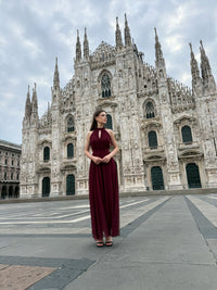 Abito lungo in tulle cut out Lucrezia