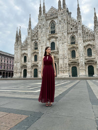 Abito lungo in tulle cut out Lucrezia