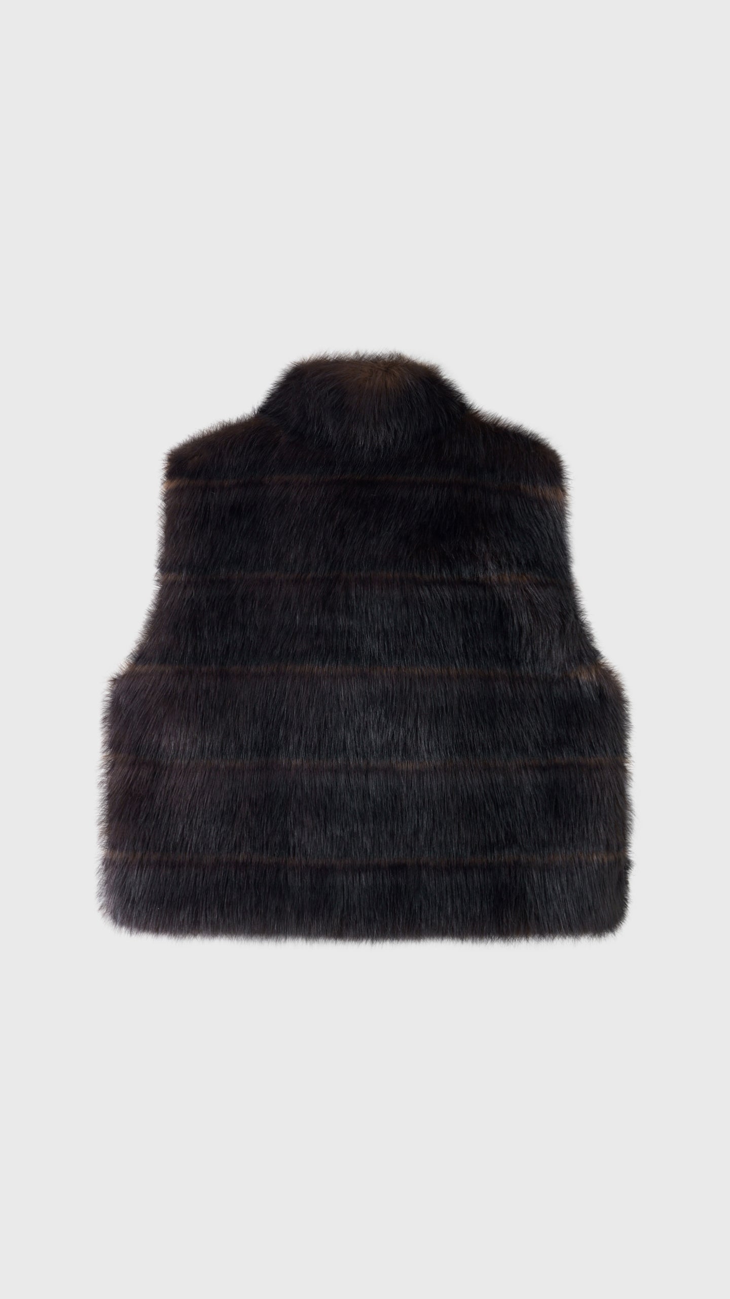 Gilet Senza Maniche Donna in Pelliccia Sintetica, Modello Collo Alto Elegante, Gilet Corto Invernale Casual per Abbinamenti Outfit