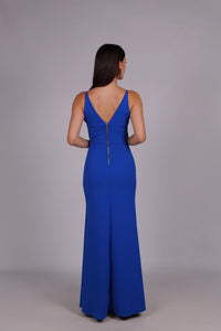 Abito “Loreta” – Eleganza drappeggiata con spacco frontale