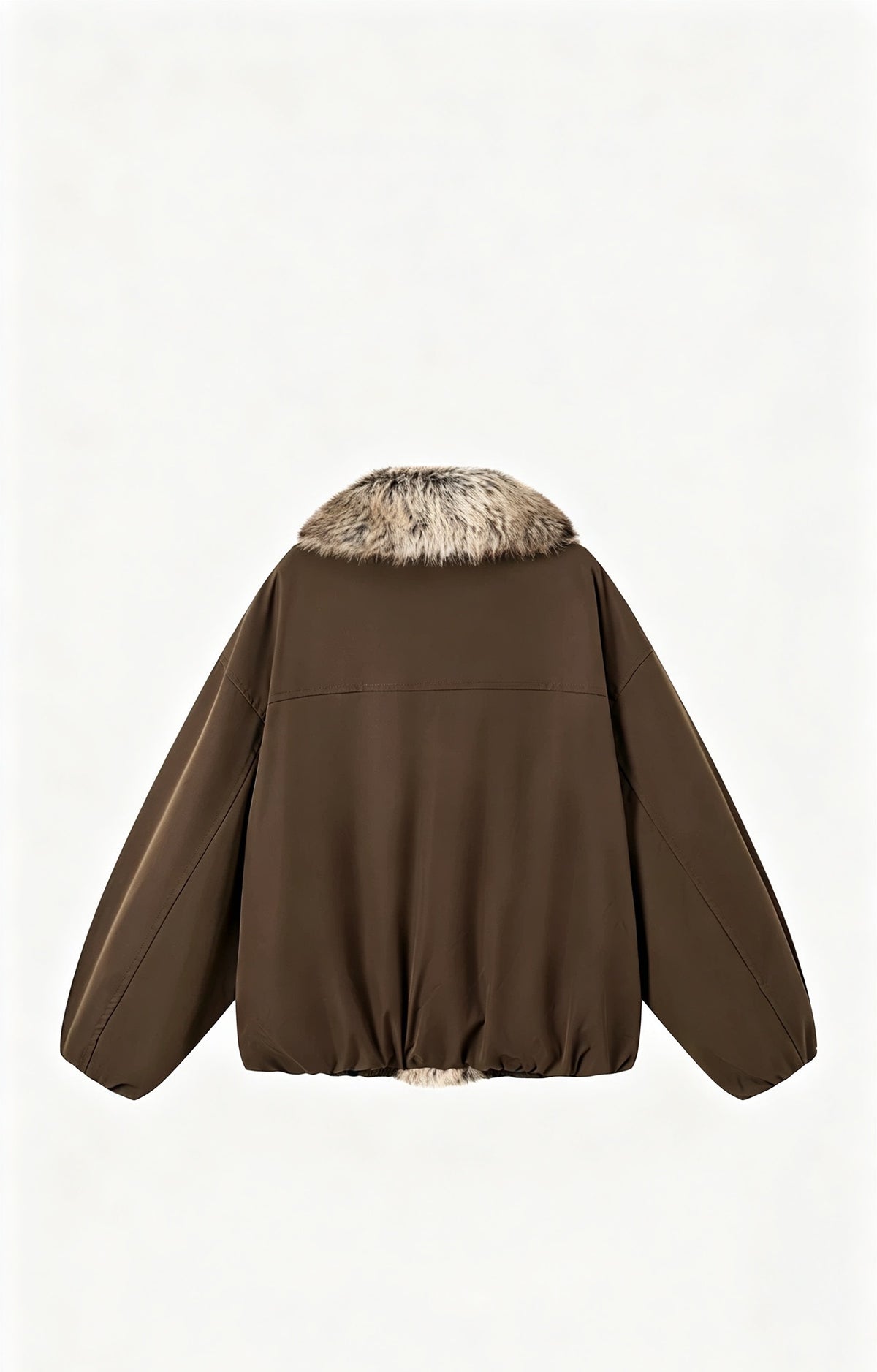 Giubbotto Parka Donna con Collo in Pelliccia Sintetica, Giacca Doppio Uso Foderata Calda, Modello Casual Invernale a Bolla