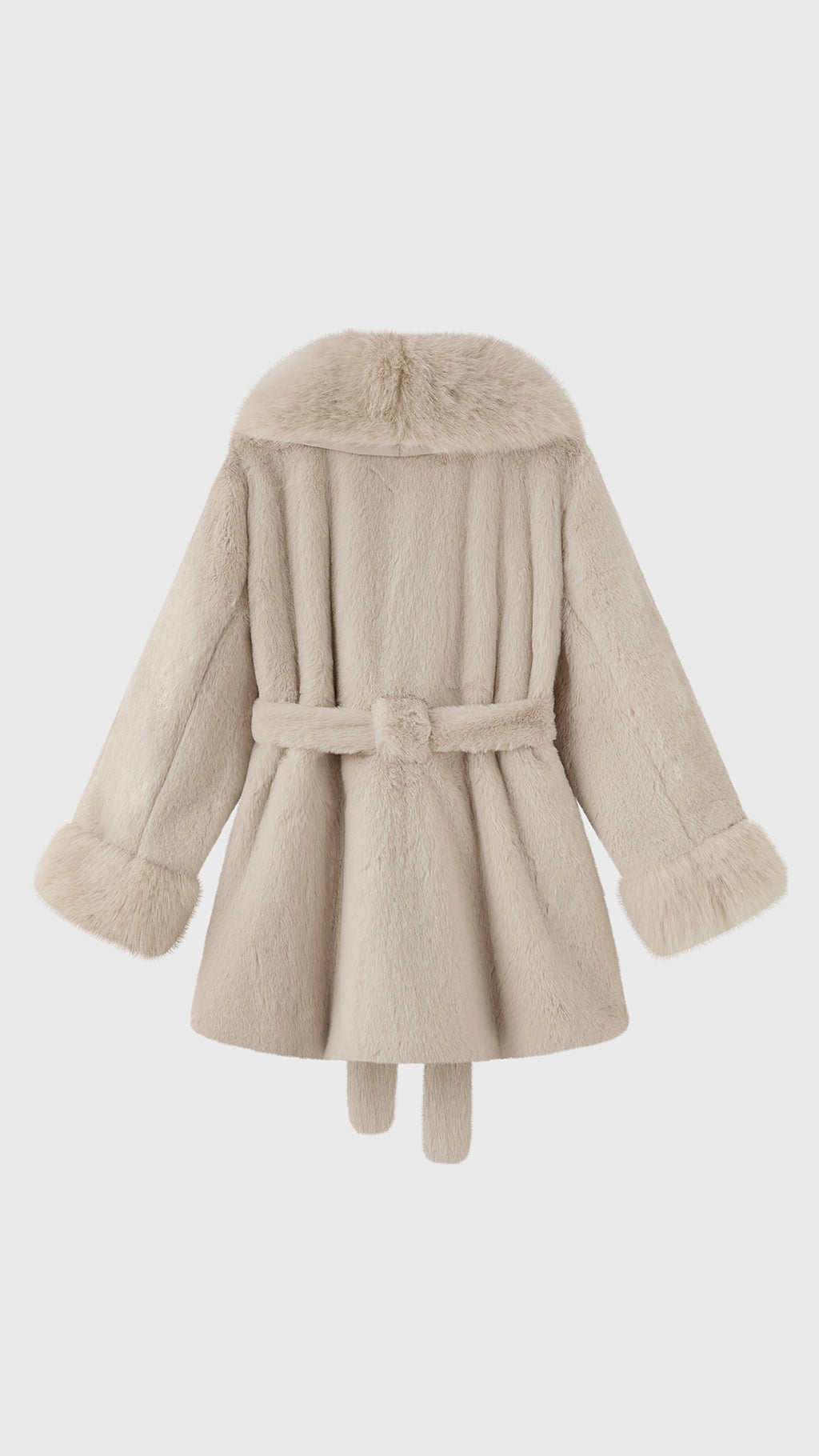 Cappotto Donna in Pelliccia Sintetica con Cintura a Nodo, Giacca Elegante Taglia Unica, Modello Avvolgente Caldo Invernale