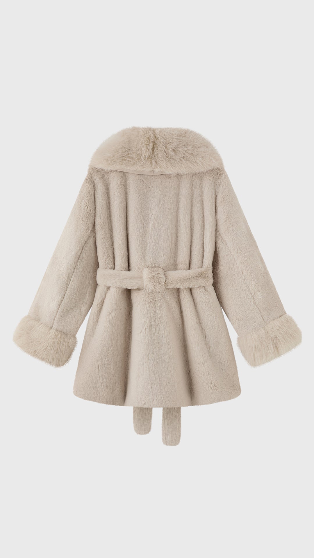 Cappotto Donna in Pelliccia Sintetica con Cintura a Nodo, Giacca Elegante Taglia Unica, Modello Avvolgente Caldo Invernale