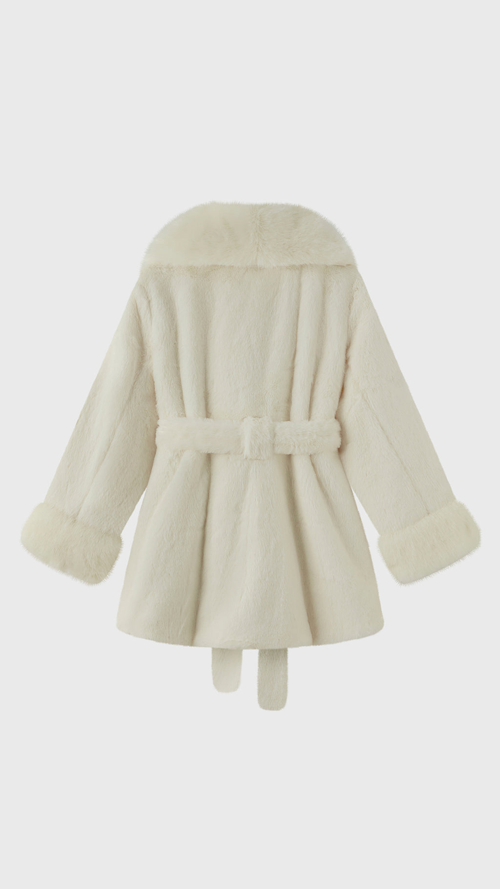 Cappotto Donna in Pelliccia Sintetica con Cintura a Nodo, Giacca Elegante Taglia Unica, Modello Avvolgente Caldo Invernale