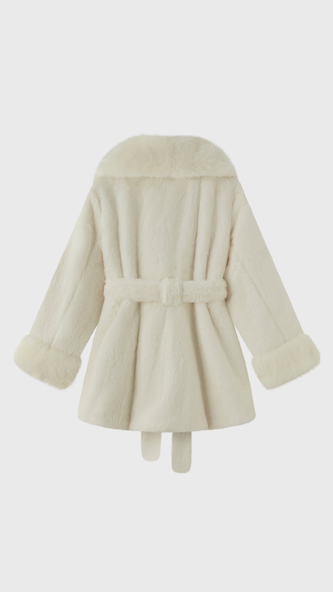 Cappotto Donna in Pelliccia Sintetica con Cintura a Nodo, Giacca Elegante Taglia Unica, Modello Avvolgente Caldo Invernale
