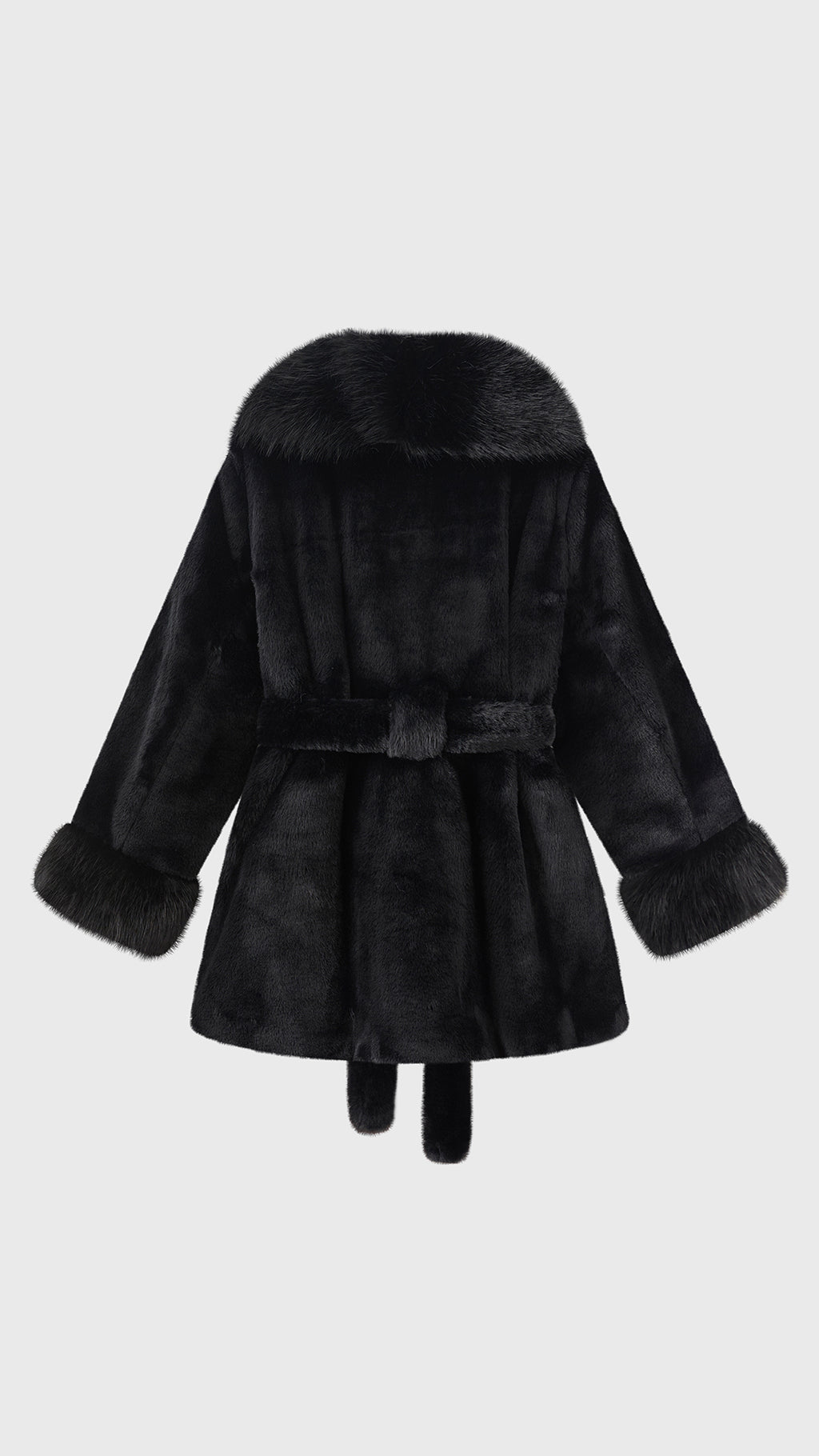 Cappotto Donna in Pelliccia Sintetica con Cintura a Nodo, Giacca Elegante Taglia Unica, Modello Avvolgente Caldo Invernale