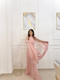 Alice elegant long pleated dress