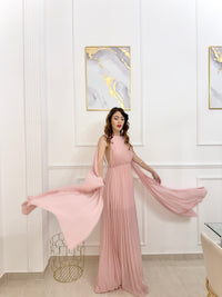 Alice elegant long pleated dress